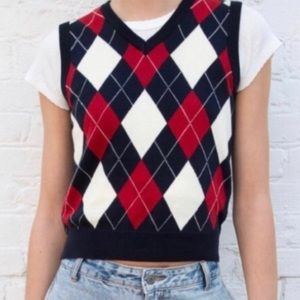 NWT brandy melville argyle riley sweater vest